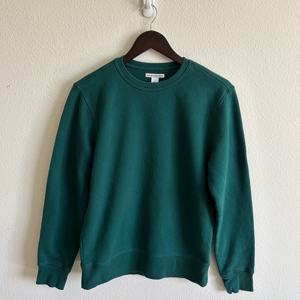 Amazon Essentials Green Crewneck Sweatshirt